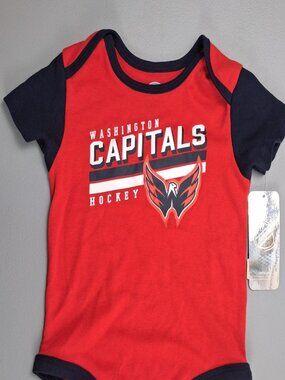 NWT NHL Washington Capitals Infant Short Sleeve Bodysuit — 18M